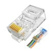 Pass Through stik RJ45, Combi Stiv/Bld/Rund, CAT6A UTP - 100 stk.