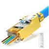 Pass Through stik RJ45, Combi Stiv/Bld/Rund, CAT6A S/FTP - 10 stk.