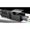 Modular Installations stik RJ45, Anti-Kink sleeve Black 6,5mm - 10 stk