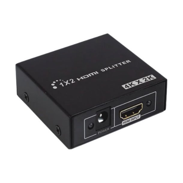 HDMI Splitter, 4K/Full HD. 1 HDMI in, 2 HDMI out.