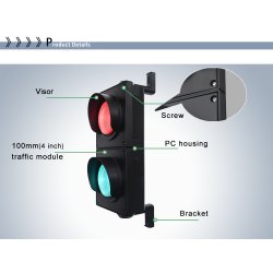 Trafiklys Rd/Grn 100mm LED 230VAC