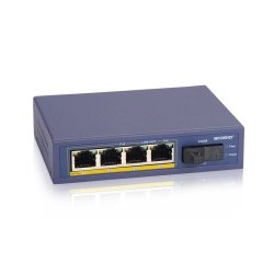 4+1 Port PoE Fiber Switch 15,4W. 10/100Mbps