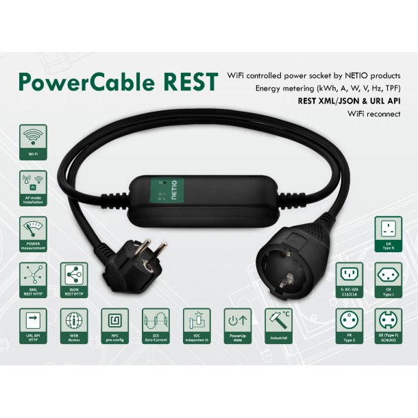Netio PowerCable REST 101F
