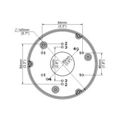 Uniview Indendrs, El-boks Overfringsplade til IPC323-serie Fast Dome