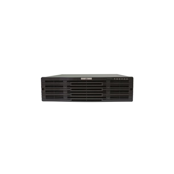 NVR 128 Channel, 16x HDD Max 128TB, HDMI/VGA/BNC Video Out, 2x MiniSAS, Max 12MP/4K Decoding, In/Out Brandwith 512/384Mbps, 4x USB, 1x RS485, 1x RS232, RAID1, RAID5, Without Hard Disk.