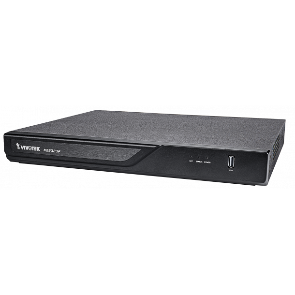 NVR 8 Chanel, 8x PoE, 2x HDD Max 16TB, 4K HDMI/VGA, Plug og Play Auto Setup.