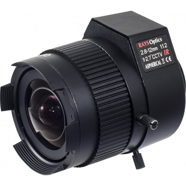 MP Lens. CS Mount. Auto Iris. 1/2,7. 2,8-12mm. F1.2