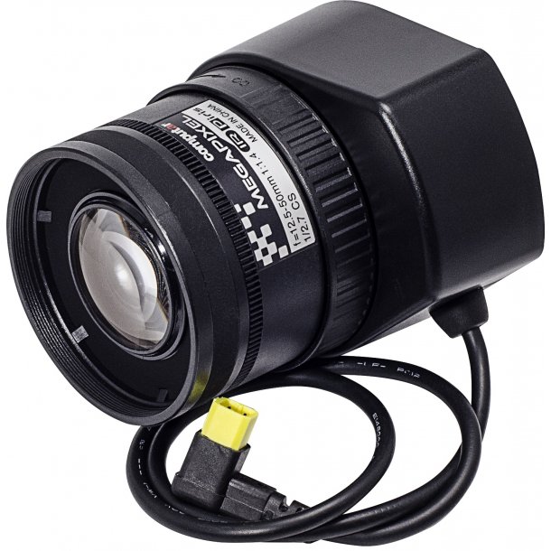 MP Lens. CS Mount. Auto Iris. P-Iris. 1/2,7, 12.5-50mm. F1.4