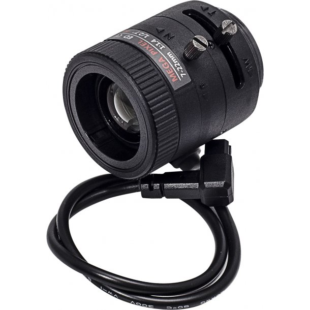MP Lens. CS Mount. Auto Iris. P-Iris. 1/2,7, 7-22mm. F1.4