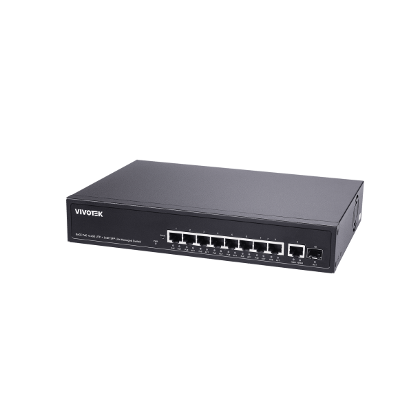 Vivotek 2xGE bt 90W PoE + 6xGE 30W PoE + 1xGE UTP + 1xGE SFP Lite Managed Switch, 110W