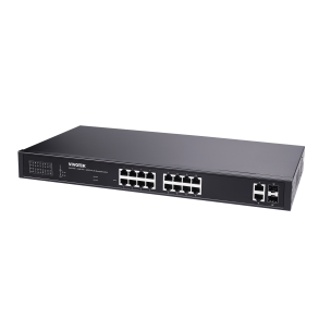 Vivotek 4xGE bt 90W PoE + 12xGE 30W PoE + 2xGE UTP + 2xGE SFP Lite Managed Switch, 260W