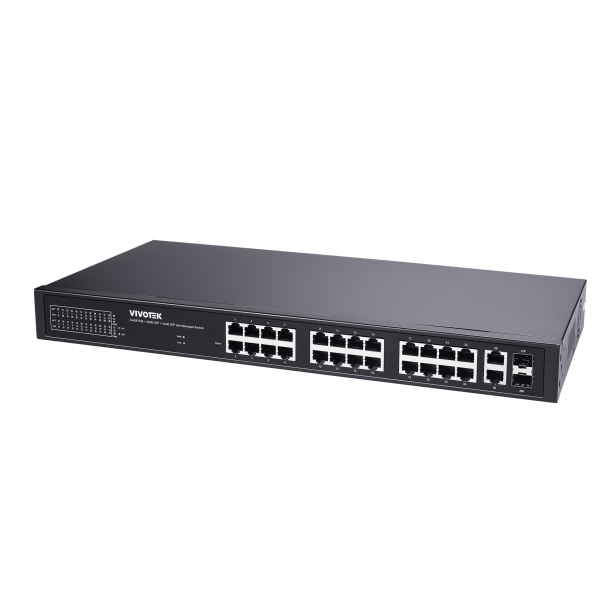 Vivotek 4xGE bt 90W PoE + 20xGE 30W PoE + 2xGE UTP + 2xGE SFP Lite Managed Switch, 380W