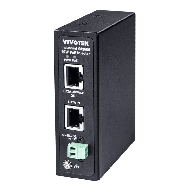 Vivotek Industrial Gigabit, 90W, 1xGE PoE Injector, 1000Mbps.