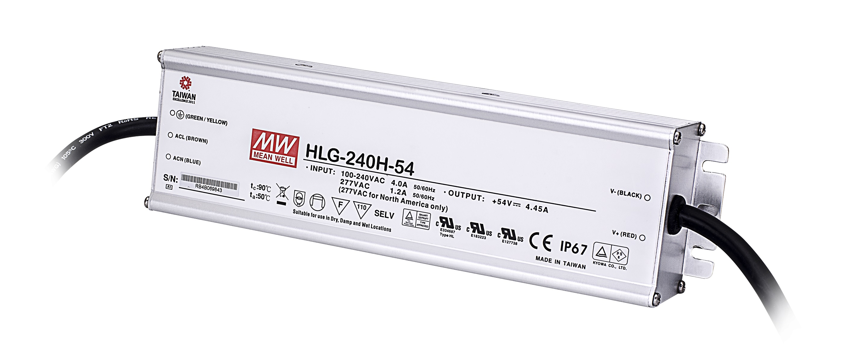 Hlg-40h-42 Series 40W 42V Single Output LED Meanwell Switching Power Supply